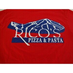 Ketchum, ID Rico's Pizza & Pasta Sun Valley Mountain Red T-Shirt, Men's Small